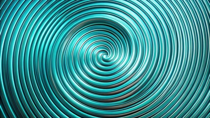 Aerial spiral turquoise metal textured background