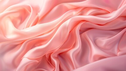Fototapeta premium A soft pink background with flowing fabric, symbolizing the graceful and...