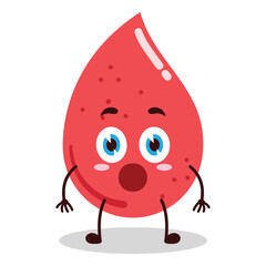 cute shocked expression of blood character