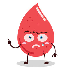 cute weird expression of blood character