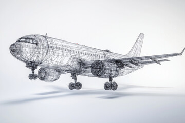 This unique airplane wire model, developed from my own design, is carefully positioned against a white backdrop, allowing the detailed wire structure to be admired in full