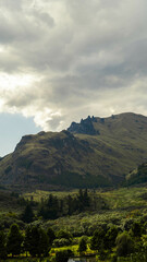 Naklejka premium view of the mountains