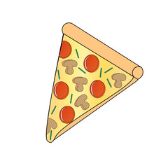 pizza isolated on white background