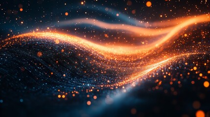 Obraz premium A futuristic network of interconnected nodes with glowing blue lights, ideal for illustrating technology, AI, big data, or digital connectivity themes