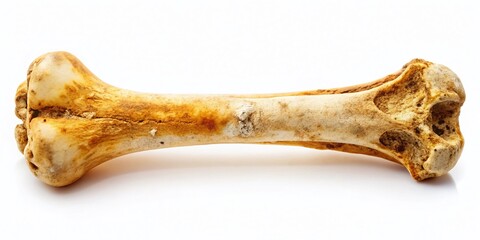 Fototapeta premium Isolated Bone on White Background for Conceptual Photography and Medical Illustrations