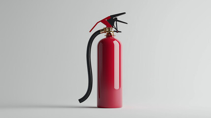 Fire Extinguisher with a Simple, Modern Design Against White background