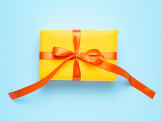 red gift box with ribbon