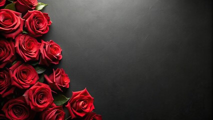 dark wallpaper with red roses on black background