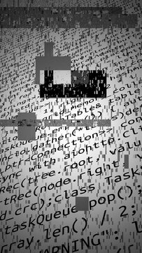 Conceptual java code of web page or javascript programming concept. Simulation of abstract software computer programming code.