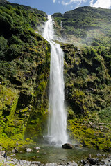 Fototapeta premium tall waterfall in jungle