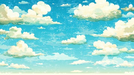 Retro Vintage Sky Illustration