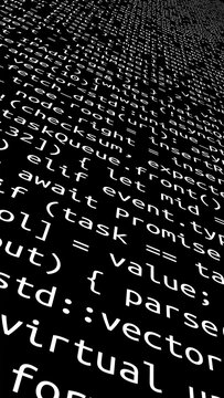 Conceptual java code of web page or javascript programming concept. Simulation of abstract software computer programming code.