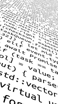 Conceptual java code of web page or javascript programming concept. Simulation of abstract software computer programming code.