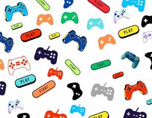 seamless pattern for gaming room