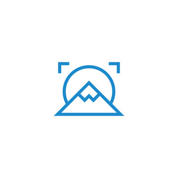 the white studio logo template,triangle studio photography logo sign can use for your trademark, branding identity or commercial brand