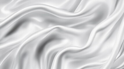 Fototapeta premium luxurious and elegant white wavy silk satin fabric.