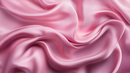 Fototapeta premium luxurious and elegant pink wavy silk satin fabric.