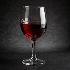 glass of red wine isolated on dark background