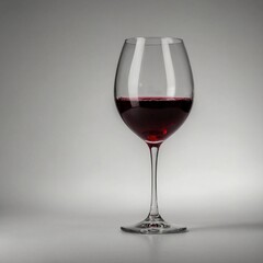 red wine in glass isolated on white