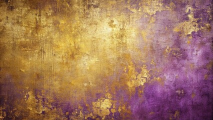Distressed gold and purple texture background with vintage appeal