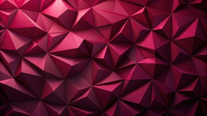 Obraz premium Extreme close-up maroon abstract background with polygon triangle geometries