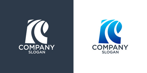 collection of initial letter R abstract monogram logo design vector