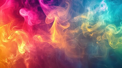 Vibrant Colorful Smoke Abstract Background