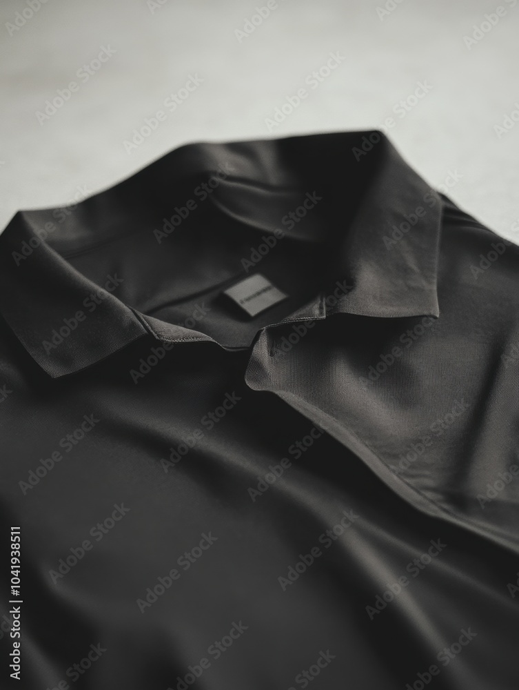 Aufkleber a collection of minimalist sportswear neatly arranged on a smooth table, providing a clean and organ