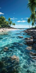 Tropical beach with clear water