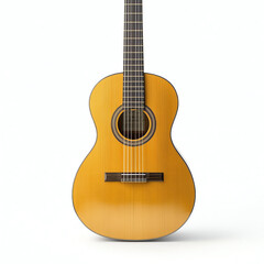 Obraz premium Acoustic guitar with wooden body, AI generated