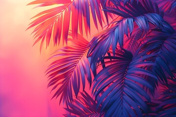 A close up of a bunch of palm leaves