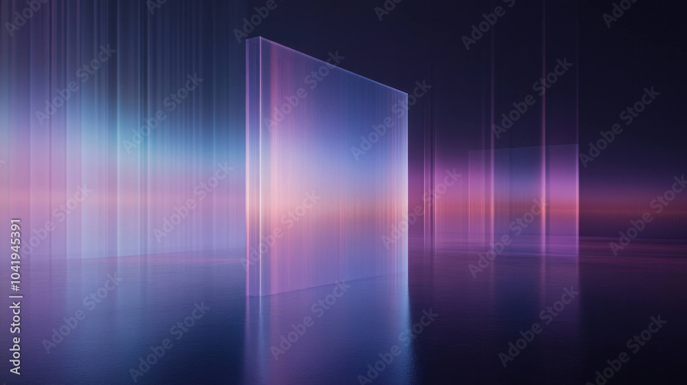 Aufkleber stunning display of multi color holographic light creates mesmerizing atmosphere with vibrant hues a
