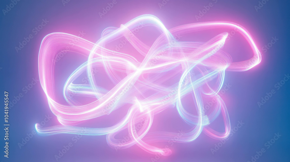 Aufkleber abstract composition of holographic neon light creates vibrant and dynamic visual experience. intert