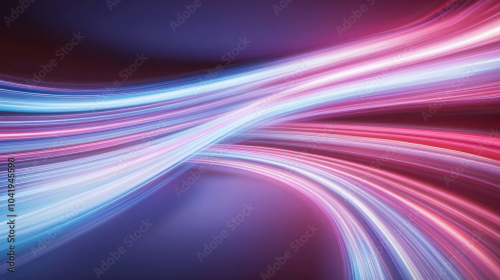 Fototapete dynamic multi color light trails create abstract visual effect, showcasing vibrant hues of blue and 