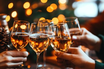 Celebrating Together A Joyful Gathering with Sparkling Drinks and Good Company