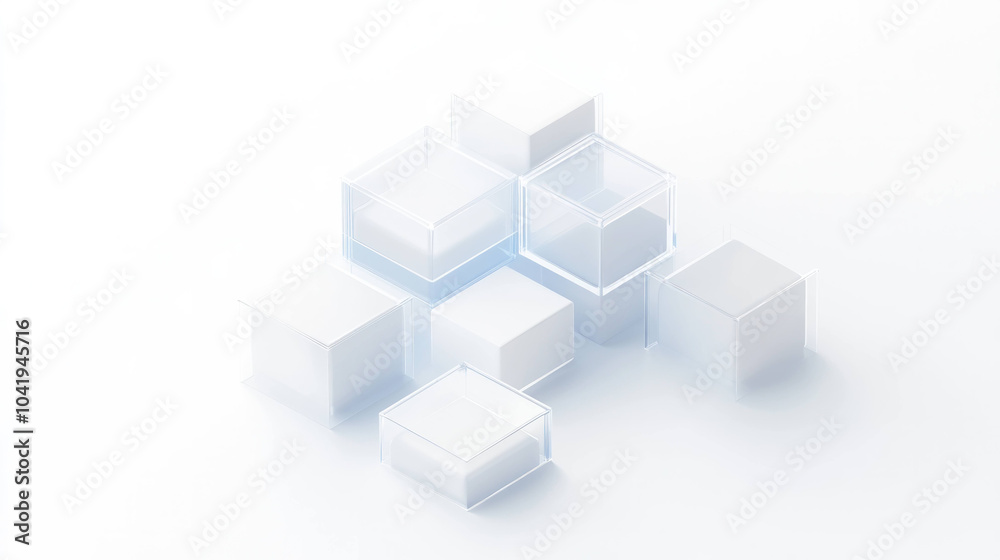 Aufkleber minimalistic interconnected blocks create modern and clean aesthetic, perfect for design projects. t