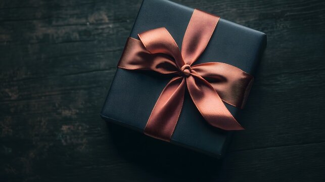 Tied Cardboard Gift with Ribbon and Present Box - Surprise Birthday Package for Holiday Celebrations with Festive Decorative Bows
