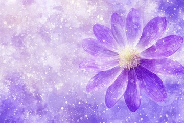 Purple flower with soft background, beautiful floral design.