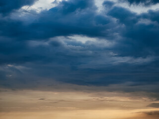 Beautiful blue sky and clouds in the afternoon nature background
