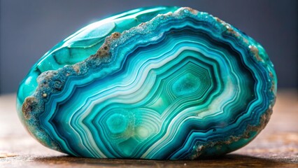 Polished Turquoise Agate Crystal Texture