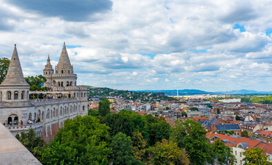 Obraz premium Fisherman's Bastion on Buda Castle Hill in Budapest, Hungary.