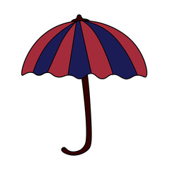 red umbrella isolated on white