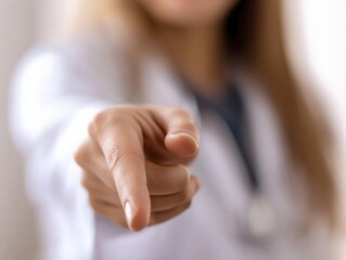 Naklejka premium A Focused Gesture The Importance of Communication in Healthcare Settings