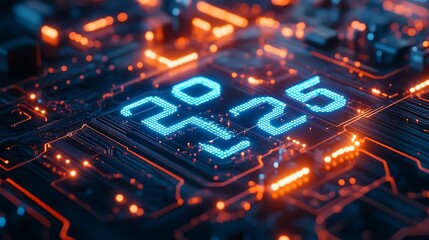 Stunning 2025 New Year Celebration with Glittering Lights, Confetti, and Festive Elements