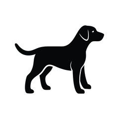 Dog silhouette vector art illustration