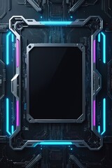 Fototapeta premium techno frame border