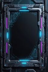 Fototapeta premium techno frame border