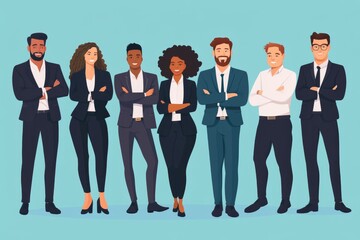 Obraz premium Diverse Group of Business Professionals Standing Together