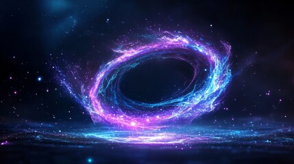 Cosmic vortex of swirling colors in deep space
