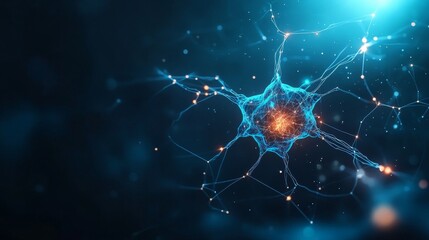 Abstract representation of a neuron in a digital environment